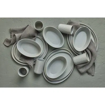 Stone By Mercer Project Katachi 16-piece Dinnerware Set Stoneware In Light Gray