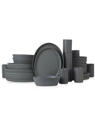 Stone By Mercer Project Stone Lain By Mercer Project Katachi 32pc Stoneware Dinnerware Set In Gray