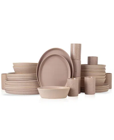 Stone By Mercer Project Stone Lain By Mercer Project Katachi 32pc Stoneware Dinnerware Set In Neutral