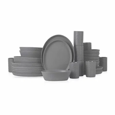 Stone By Mercer Project Katachi 32-pc. Stoneware Dinnerware Set In Gray
