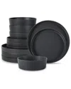Stone By Mercer Project Modan 12pc Dinnerware Set In Grey