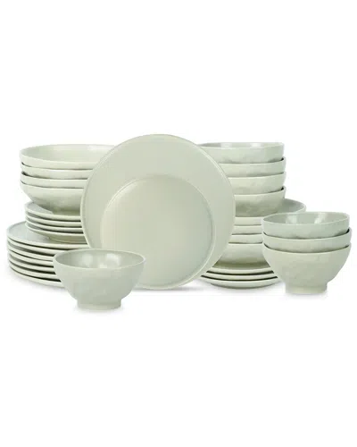 Stone By Mercer Project Nendo 32pc Stoneware Dinnerware Set In Green