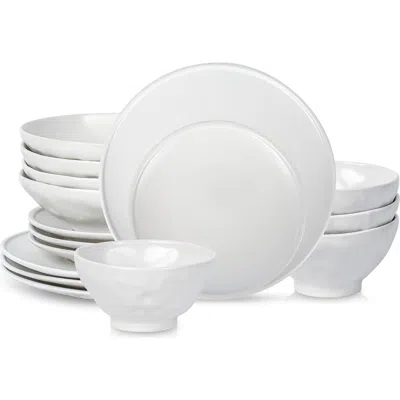 Stone By Mercer Project Nendo Stoneware 16-piece Dinnerware Set In White