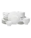 Stone By Mercer Project Nendo Stoneware 32 Pc. Dinnerware Set, Service For 8 In White