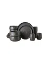 Stone By Mercer Project Stone Lain By Mercer Project Shosai 16pc Stoneware Dinnerware Set In Black