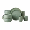 Stone By Mercer Project Shosai 16-pc. Stoneware Dinnerware Set In Green