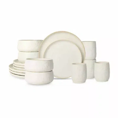 Stone By Mercer Project Shosai 16-pc. Stoneware Dinnerware Set In White