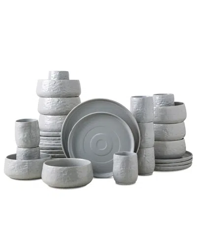 Stone By Mercer Project Shosai 32 Pc. Dinnerware Set, Service For 8 In Gray