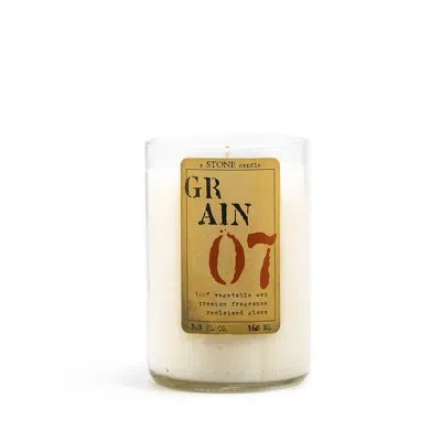 Stone Candles Grain 5.5oz Everyday Reclaimed Bottle Candles In Clear
