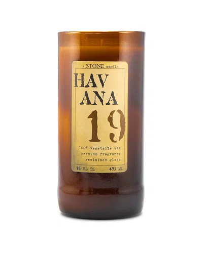 STONE CANDLES STONE CANDLES HANDMADE 16OZ EVERYDAY RECLAIMED BOTTLE CANDLES - HAVANA