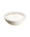 Stone Candles Handmade 36cm X 15cm Crystal Bowl Candle In White