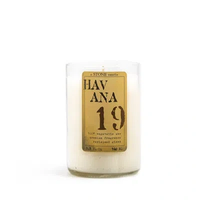Stone Candles Havana 5.5oz Everyday Reclaimed Bottle Candles In Clear