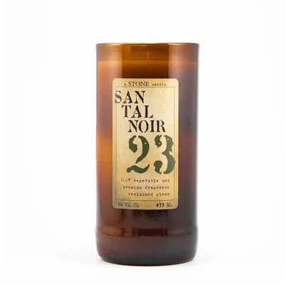 Stone Candles Santal Noir 16oz Everyday Reclaimed Bottle Candle In Brown
