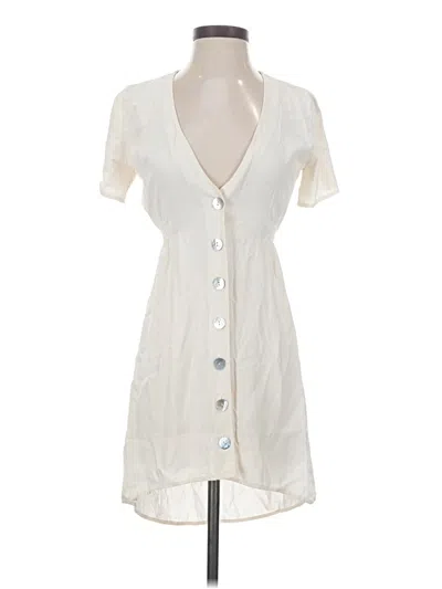 Pre-owned Stone Cold Fox Casual Dress In White