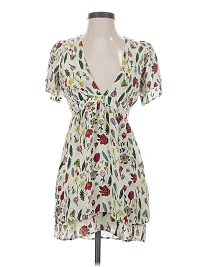 Pre-owned Stone Cold Fox Casual Dress In White