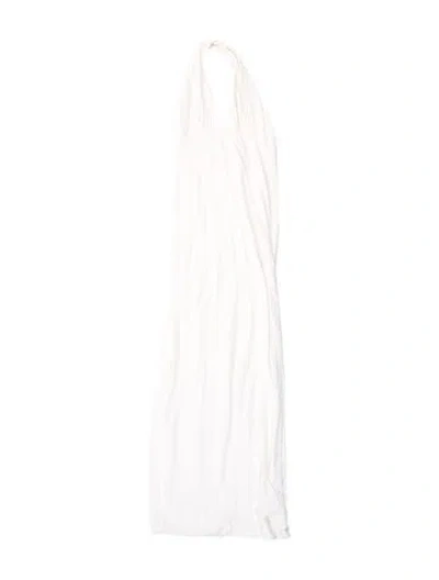 Pre-owned Stone Cold Fox Cowl Neck Long Dress In White