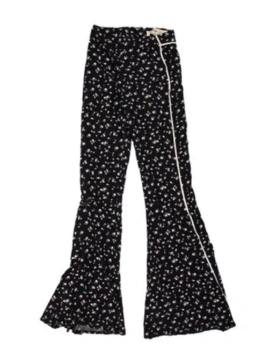 Pre-owned Stone Cold Fox Floral Print Flared Pants In Blue