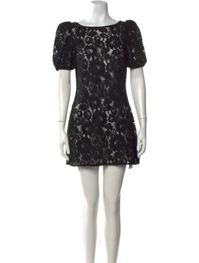 Pre-owned Stone Cold Fox Lace Pattern Mini Dress In Black