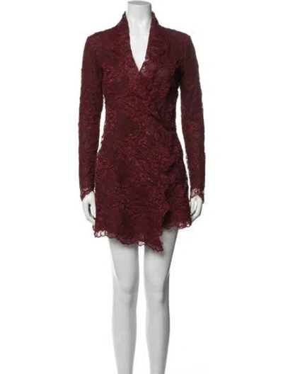 Pre-owned Stone Cold Fox Lace Pattern Mini Dress In Multicolor