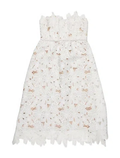 Pre-owned Stone Cold Fox Lace Pattern Mini Dress In White