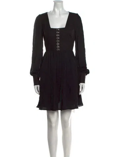 Pre-owned Stone Cold Fox Linen Mini Dress In Black