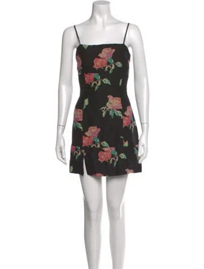 Pre-owned Stone Cold Fox Linen Mini Dress In Black