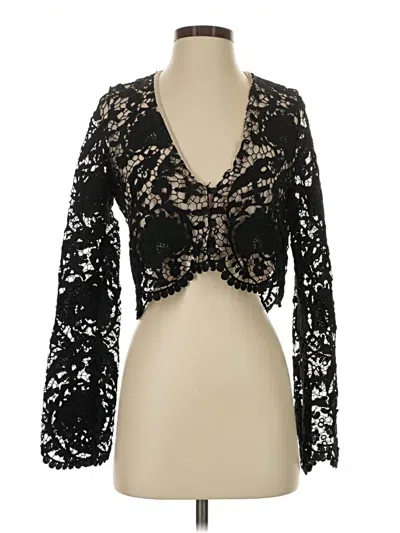 Pre-owned Stone Cold Fox Long Sleeve Blouse In Black