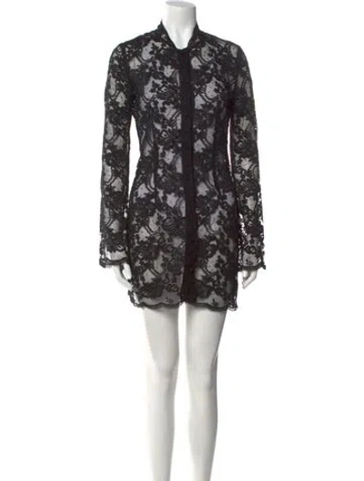 Pre-owned Stone Cold Fox Nylon Mini Dress In Black