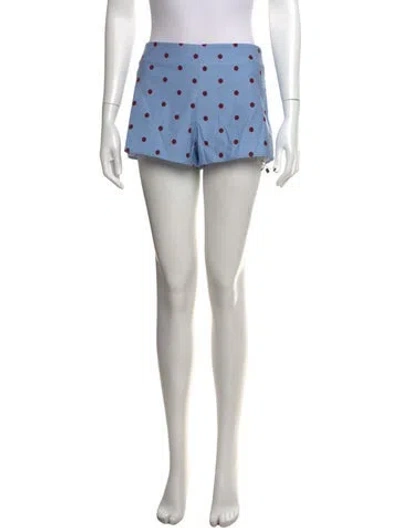 Pre-owned Stone Cold Fox Polka Dot Print Mini Shorts In Blue