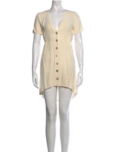 Pre-owned Stone Cold Fox Satin Mini Dress In Neutrals