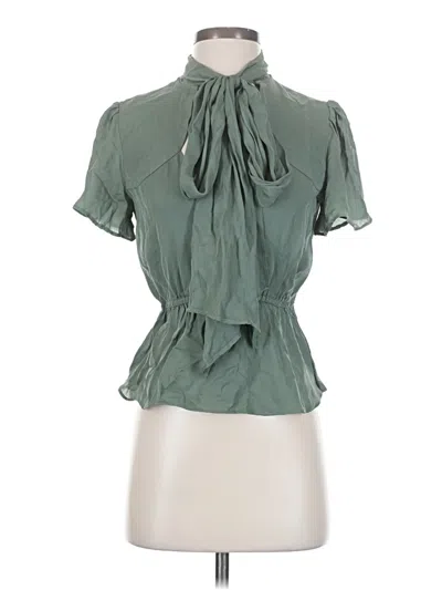 Pre-owned Stone Cold Fox Short Sleeve Blouse In Green