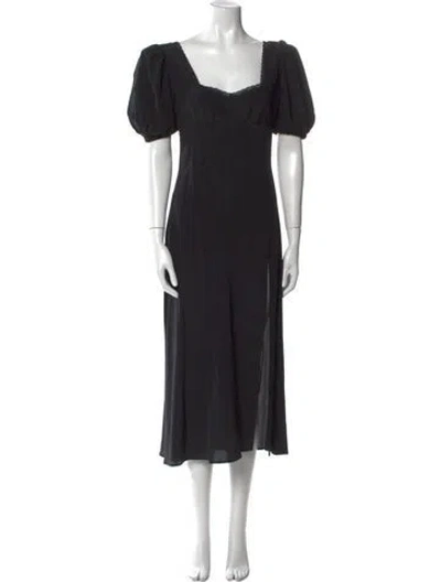 Pre-owned Stone Cold Fox Silk Long Dress In Black
