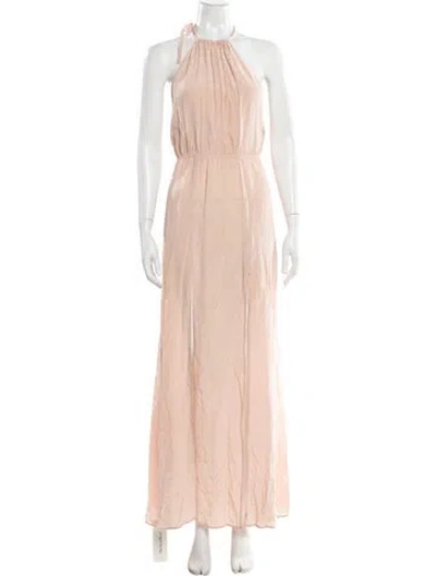 Pre-owned Stone Cold Fox Silk Long Dress In Pink