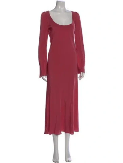 Pre-owned Stone Cold Fox Silk Long Dress In Pink