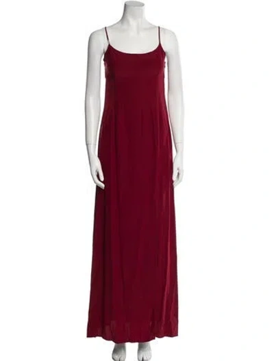 Pre-owned Stone Cold Fox Silk Long Dress In Red