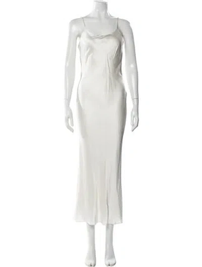 Pre-owned Stone Cold Fox Silk Long Dress W/ Tags In Neutral