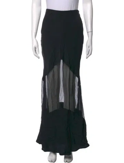 Pre-owned Stone Cold Fox Silk Long Skirt In Black