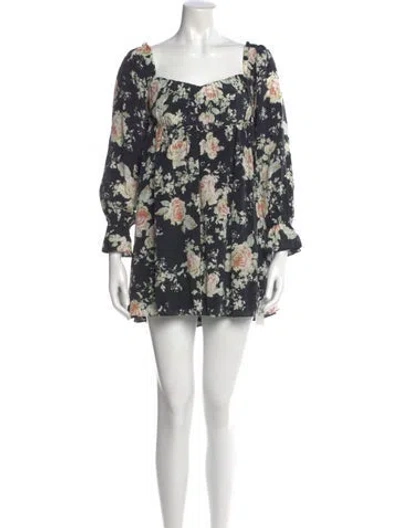 Pre-owned Stone Cold Fox Silk Mini Dress In Black