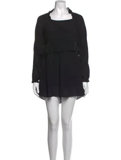 Pre-owned Stone Cold Fox Silk Mini Dress In Black