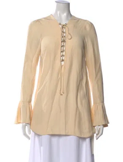 Pre-owned Stone Cold Fox Silk Mini Dress In Neutral