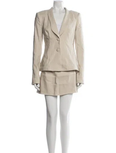 Pre-owned Stone Cold Fox Skirt Suit In Neutrals