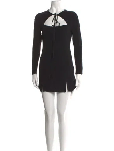 Pre-owned Stone Cold Fox Square Neckline Mini Dress In Black