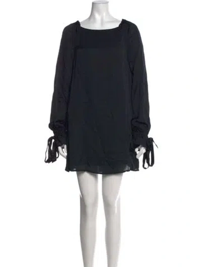 Pre-owned Stone Cold Fox Square Neckline Mini Dress In Black