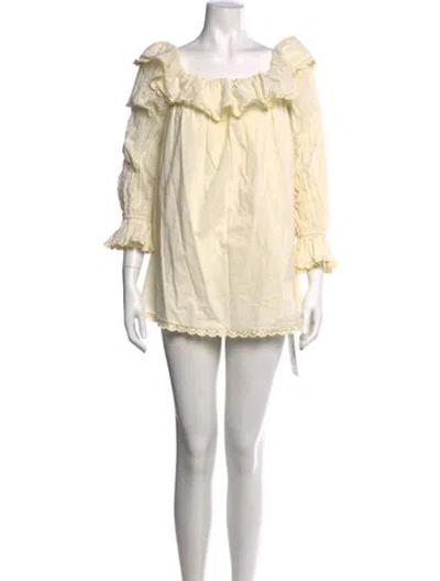 Pre-owned Stone Cold Fox Square Neckline Mini Dress In Neutral