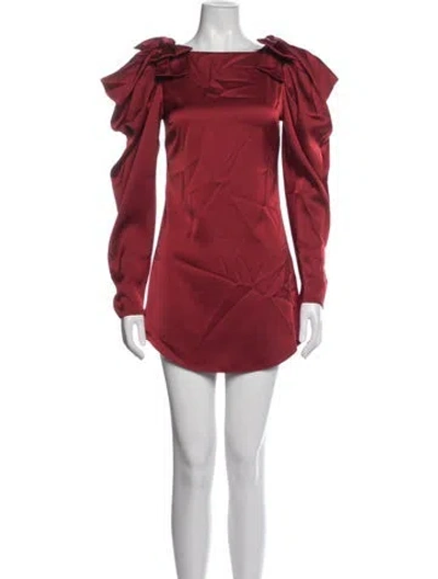 Pre-owned Stone Cold Fox Square Neckline Mini Dress W/ Tags In Red