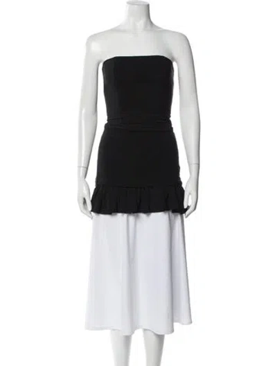 Pre-owned Stone Cold Fox Strapless Mini Dress In Black