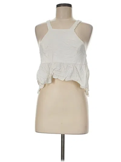 Pre-owned Stone Cold Fox Tank Top Ivory Halter Neckline Tops