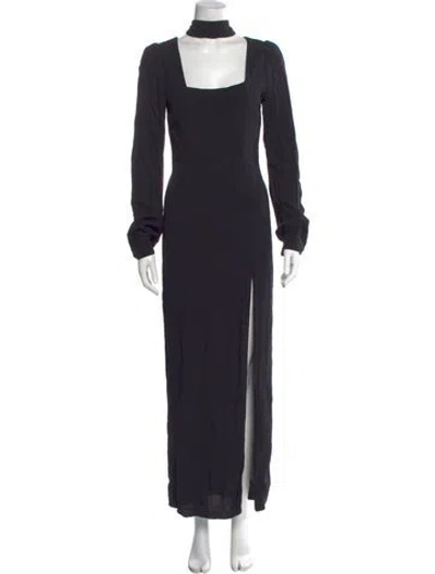 Pre-owned Stone Cold Fox Turtleneck Long Dress In Black