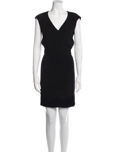 Pre-owned Stone Cold Fox V-neck Long Dress In Black
