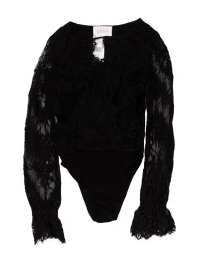 Pre-owned Stone Cold Fox V-neck Long Sleeve Sweatshirt In Black